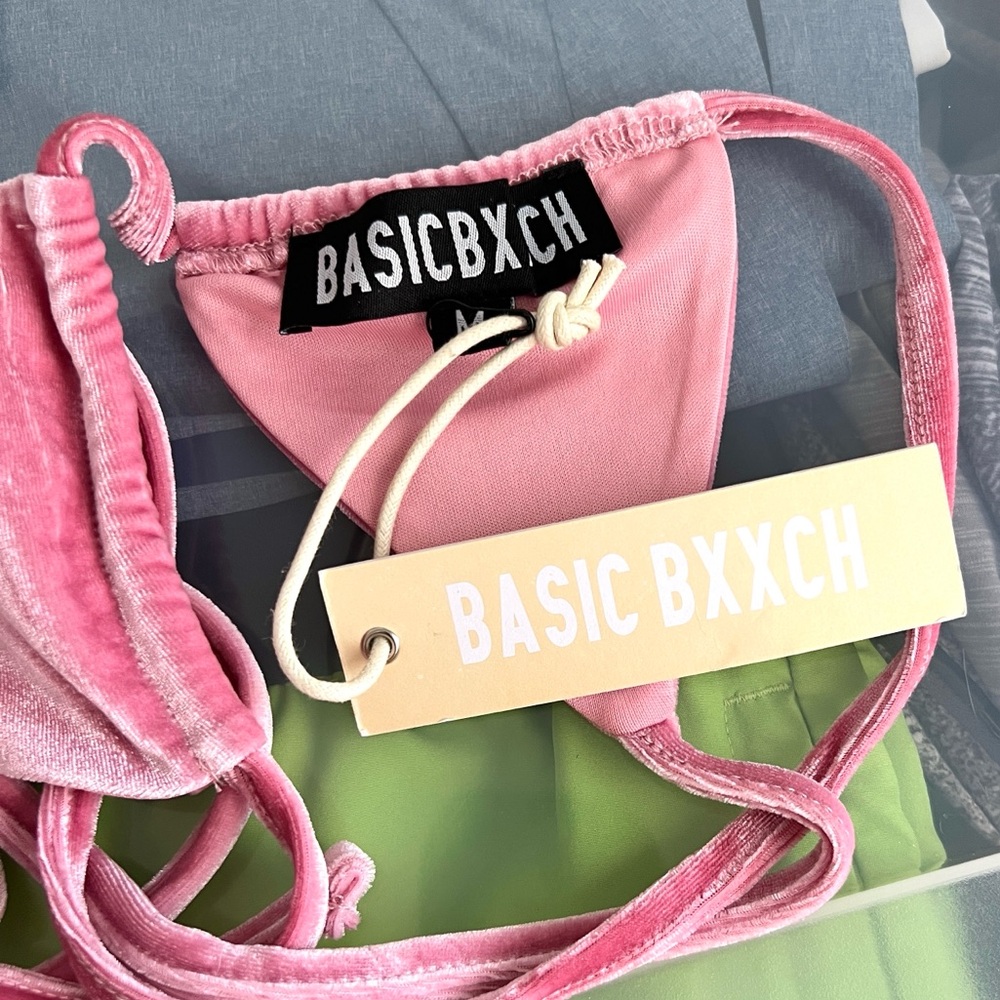 Basic Bxxch String Bikini Top Nwt - image 3